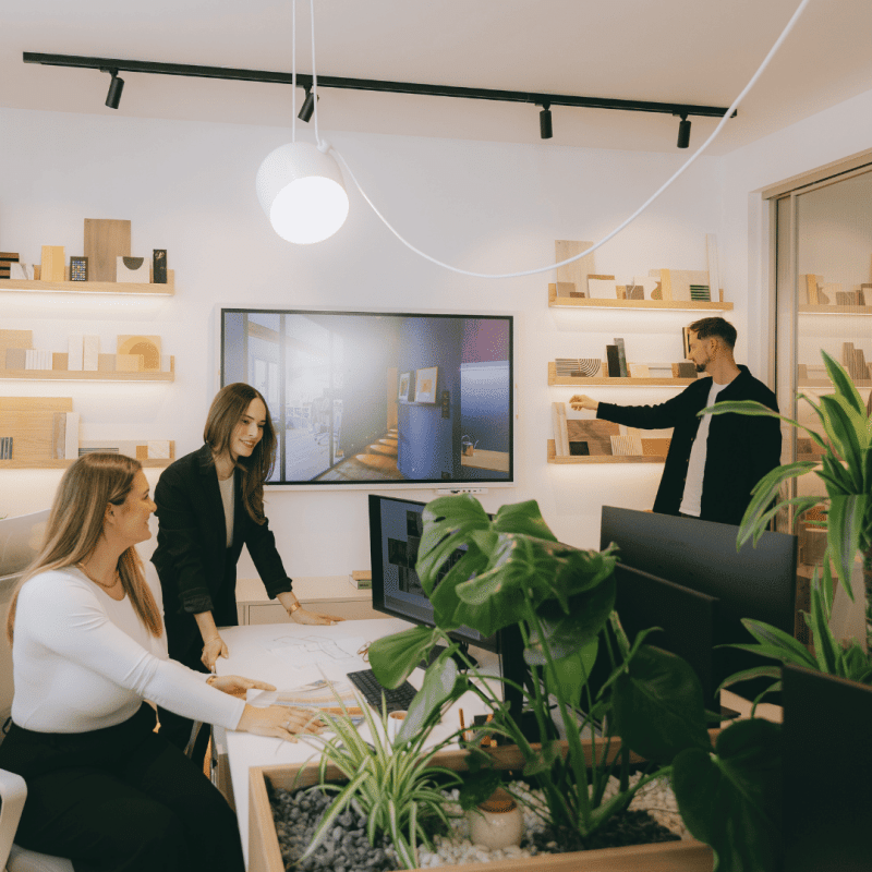 equipe de l'agence d'architecte dugas avec questionnement sur un projet