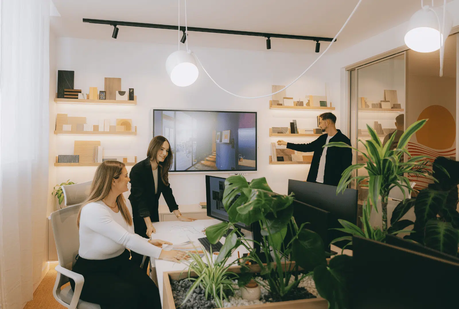 equipe de l'agence d'architecte dugas avec questionnement sur un projet